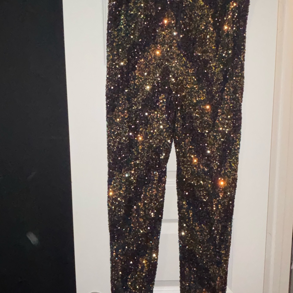 L'ATISTE Black Sequin Evening Top